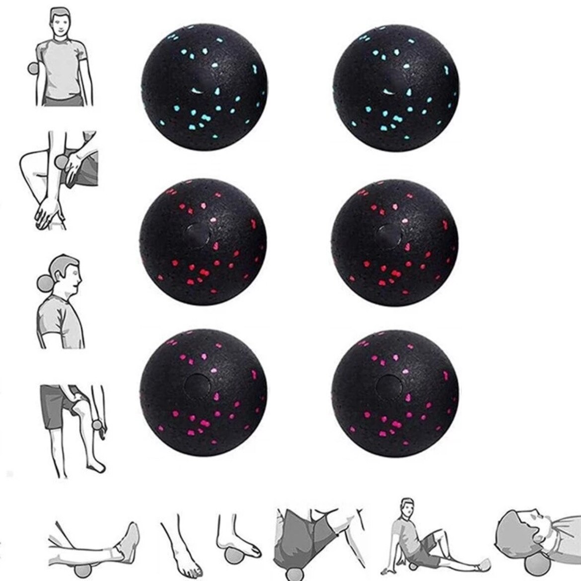 Muskel Entspannung Menstruations Ball Tragbare Yoga Reflexzonenmassage Ball Epp Faszie Tranning Ball 8cm Fitness Sport Meridian Handball