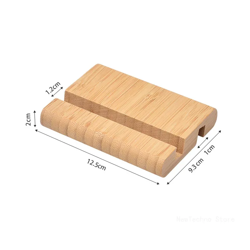 Estantes universales de madera maciza para teléfono móvil, soporte de escritorio Simple para teléfono móvil, tableta, PC, lector electrónico, soporte portátil para teléfono móvil: Naranja