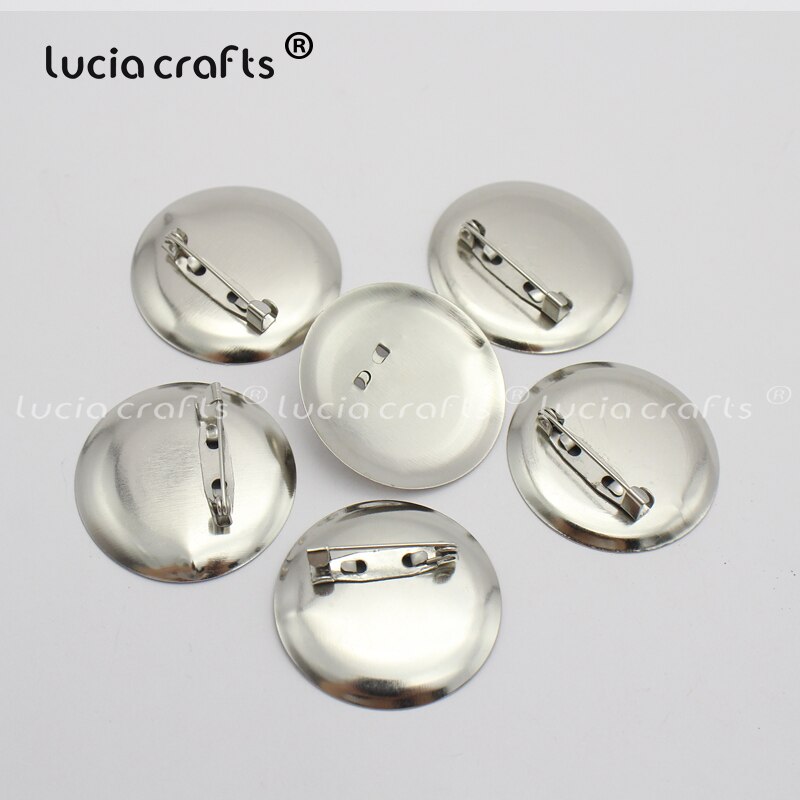 Multi sizes options Garment silver Safety Pin jewelry DIY for brooch and hair brooch round Back Base With Clip G1217: 30mm  6pcs
