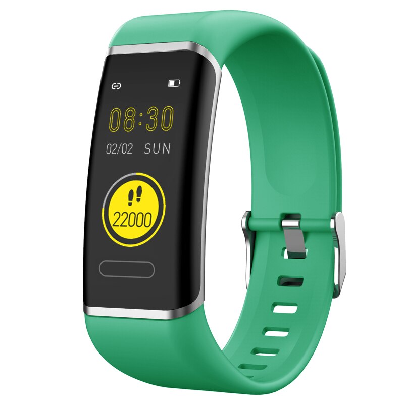 Smart Armband Mannen Vrouwen Smart Band Fitness Tracker Voor Android Ios Sport Smartband Polsbandje Slimme Pols Band CT6: green