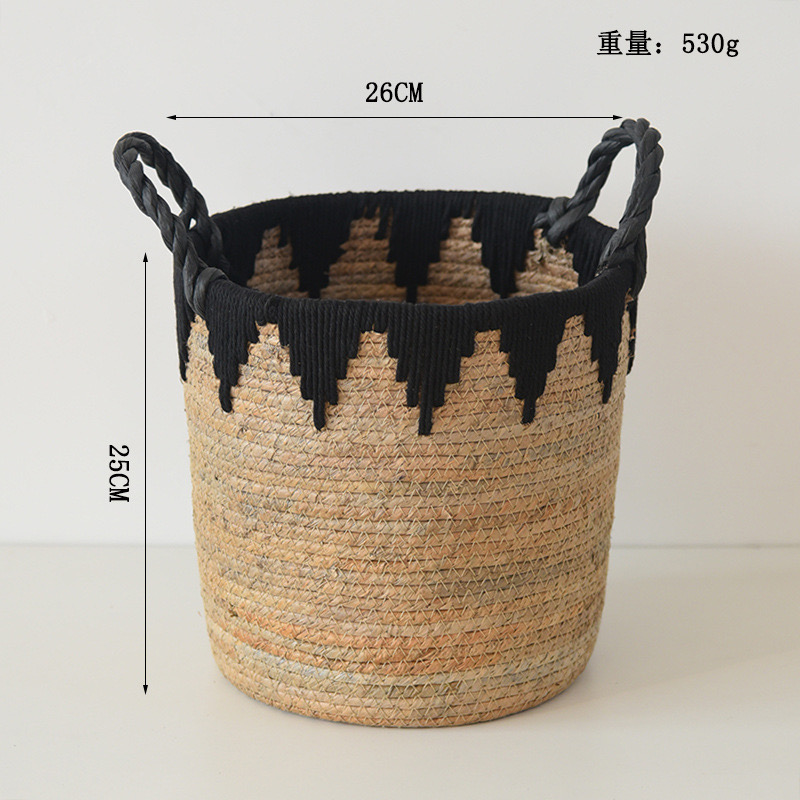 Großer Pflanzgefäß aus natürlichem Seegras, Abdeckung für Blumentöpfe, Pflanzgefäße für den Innenbereich, Blumentöpfe, gewebter Korb, Canasto Decorativo Home Garden Deco: WHITE