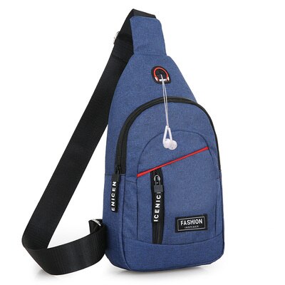 Women Waterproof Oxford Outdoor Sport Shoulder Bags Crossbody Sling Chest Pack Vintage Cross Body Messenger Bags Student Handbag: Blue
