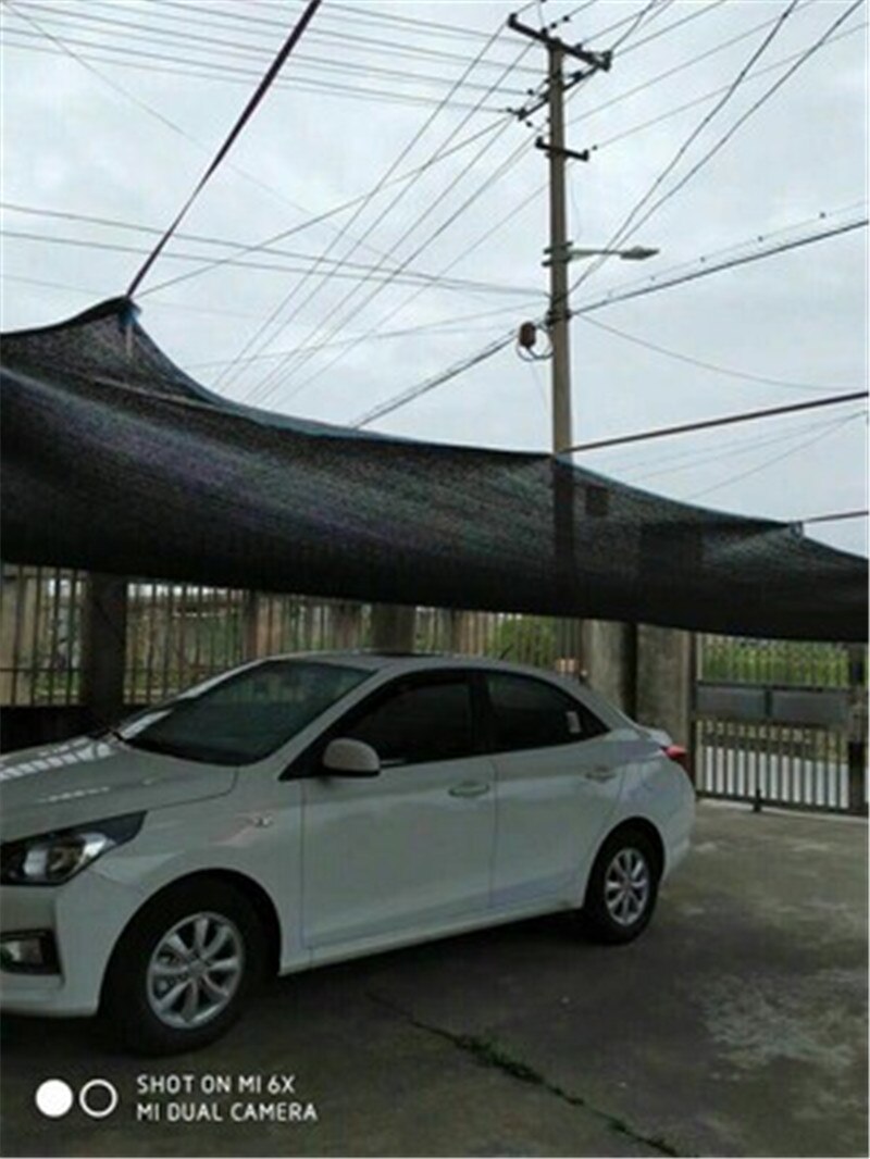 Black sun shade for guarden car sunshade greenhouse shade sail awning on garden swing balcony plant privacy screen net