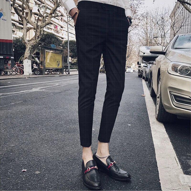 Kleding Mannen Voorjaar Puur Katoen Slim Fit Pak Broek/Mannelijke Zomer Leisure Suit broek 28-36