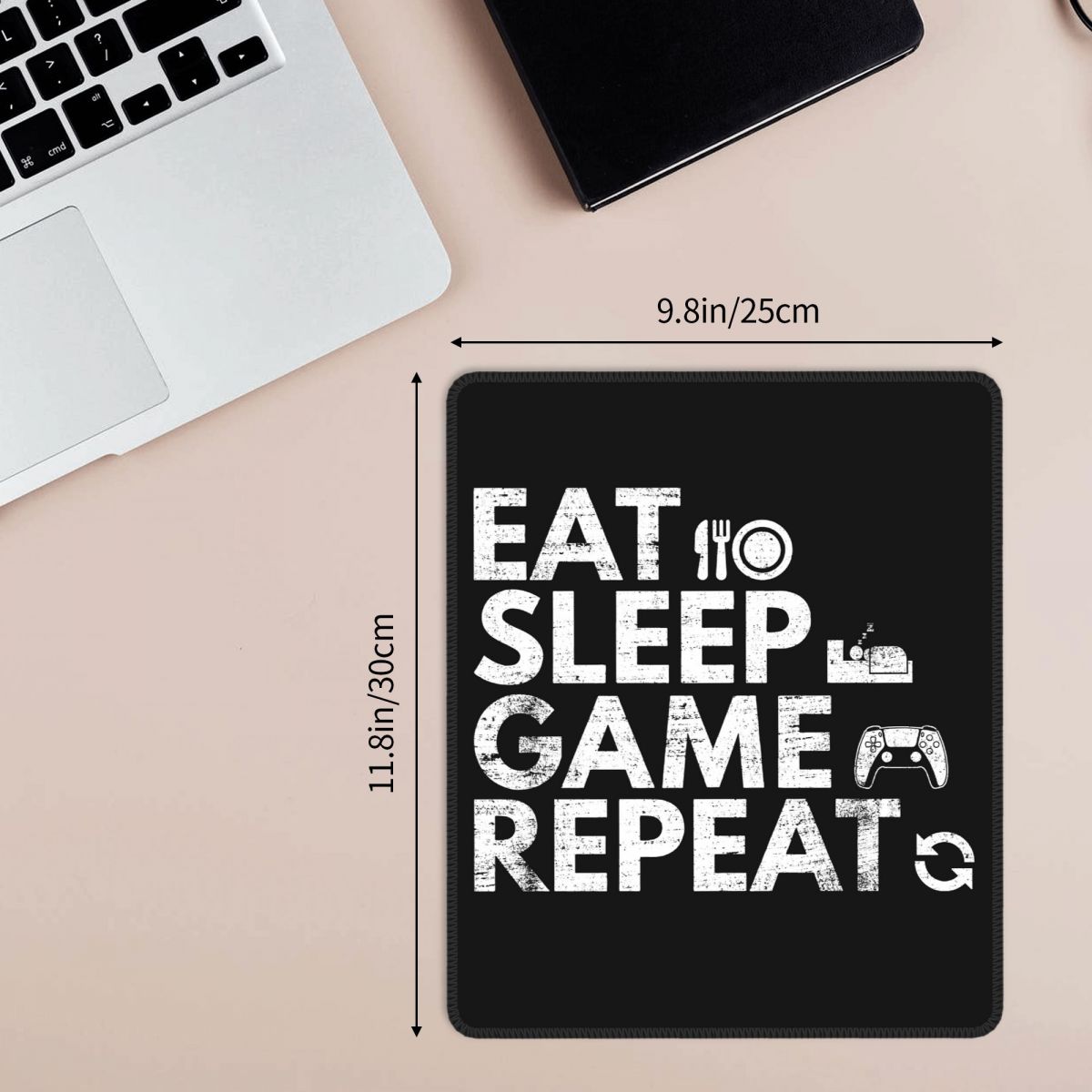 Tapis de souris "Eat Sleep" pour Console Gamer, accessoire de , parfait pour le bureau, le clavier et le jeu