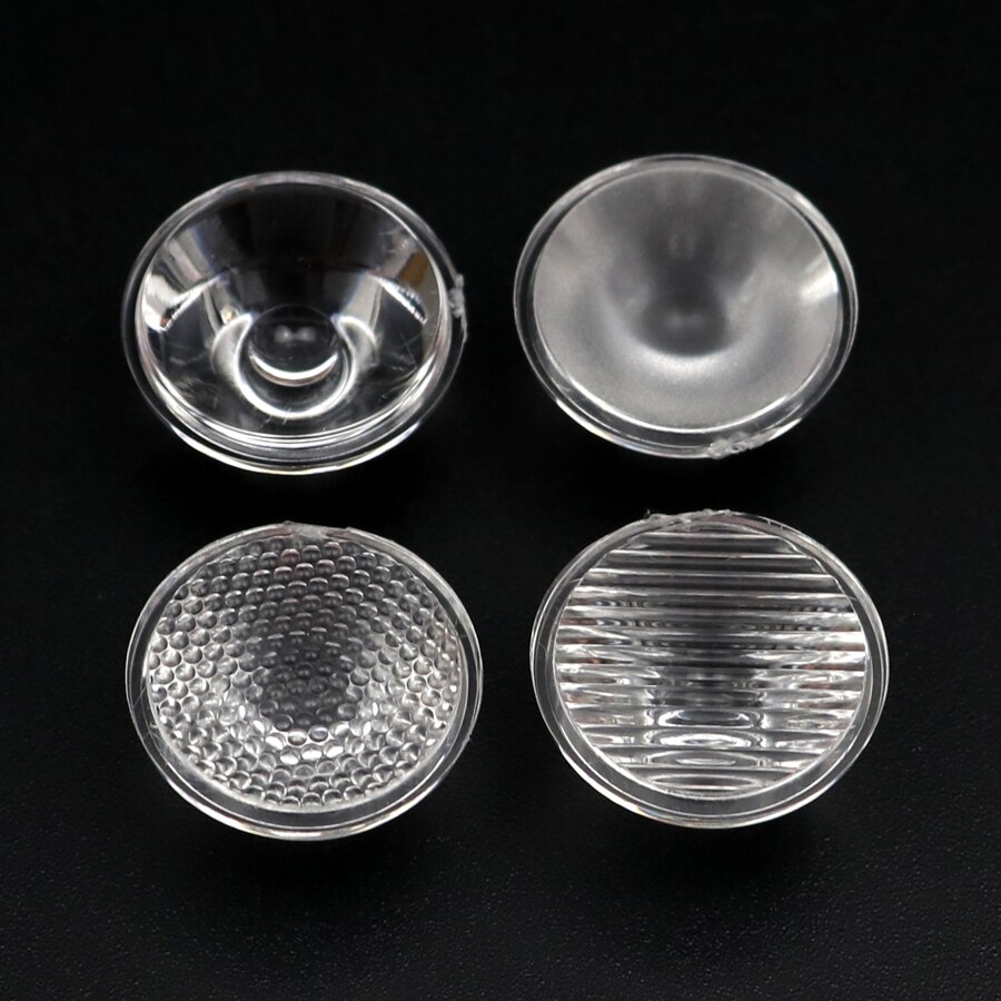 3 stk 20mm 5 15 30 45 60 80 90 120 grader pmma led linse reflektor kollimator til 1w 3w 5w 5050 led diode chip lys pære