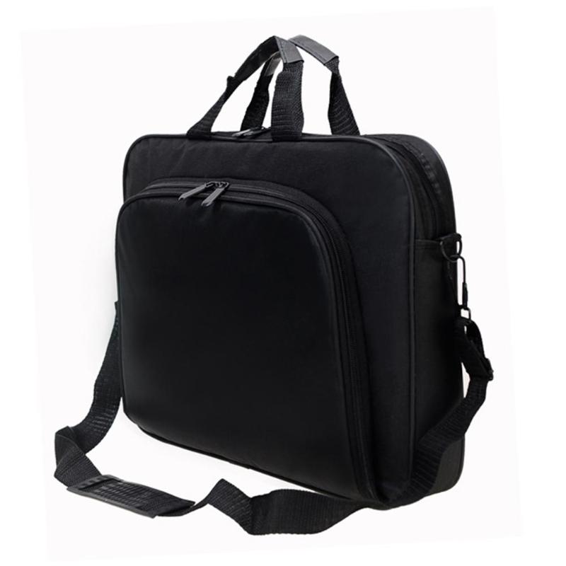 Waterdicht Eenvoudige Mannen Tas Zakelijke Nylon Computer Handtassen Draagbare Rits Schouder Laptop Tas Mannen Schouder Laptop Tas zwart