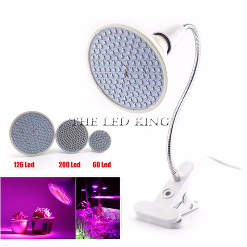 80 led plantengroeilamp lamp verlichtingsset bureauklem houder voor bloemen groente 200 zaden kas hydro aquarium