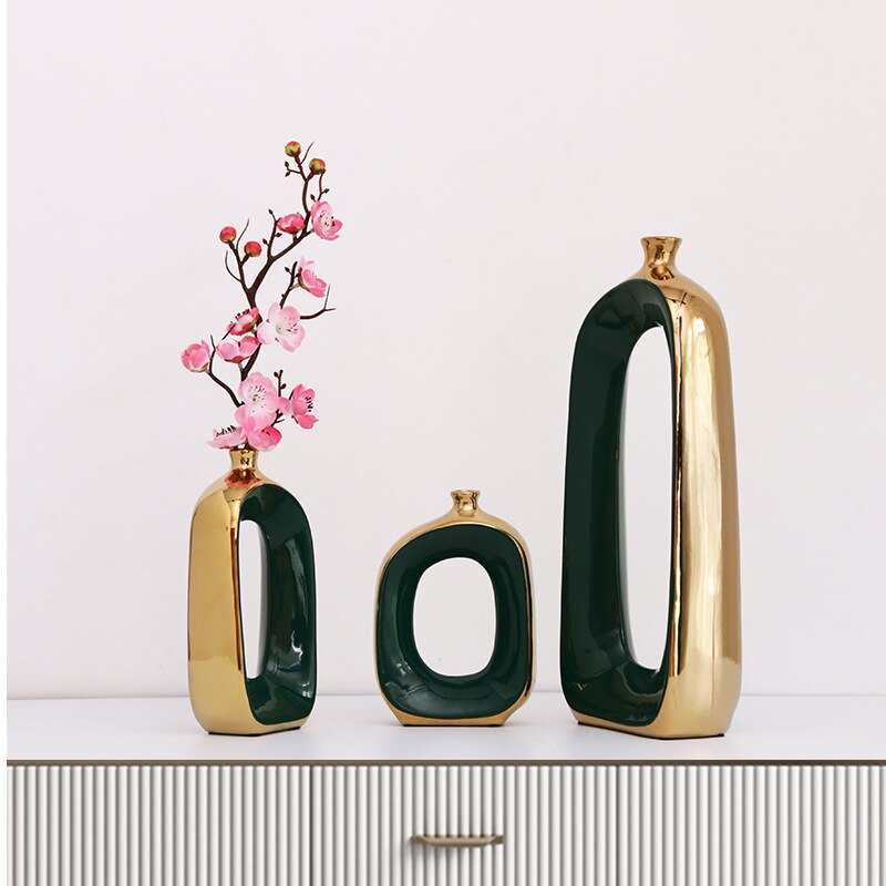 Keramik Blume Vase Wohnzimmer Veranda Regal Dekoration Trockenen Blume Flasche Anordnung Vasen Schreibtisch Ornament Einrichtungs Artikel