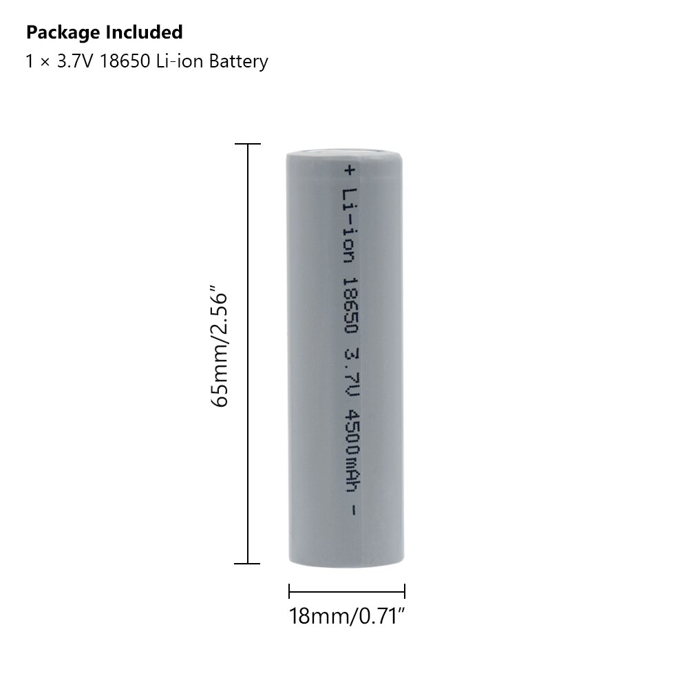 18650 LI-Ion Batteries 18650 3.7v 4500 mAh Lithium Rechargeable Battery Li-ion Battery 3.7V 2000mAh For Flashlight Toy