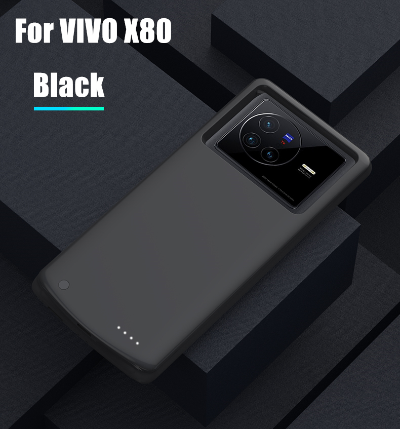 10000 mah powerbank für vivo  x80 Profi, externe akkuhülle, ladehülle für vivo  x80: Dunkelrot