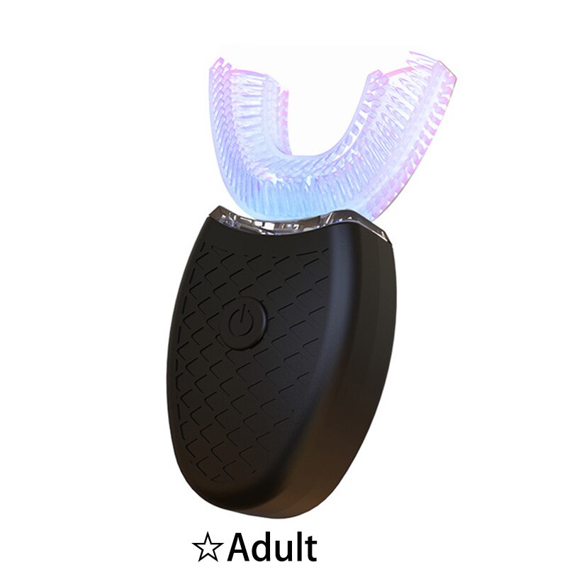 Sonic U Shaped Electric Toothbrush Kids Tooth Brush For Children Baby Toothbrushes Ultrasonic Teeth Cleaner Head Smart Whitening: Black