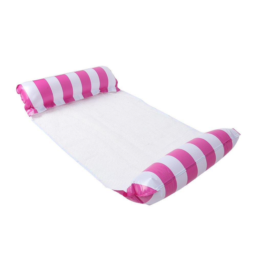 Opvouwbare Zomer Water Hangmat Fauteuil Opblaasbare Drijvende Air Matras Zwembad Party Speelgoed Water Sport Lounge Bed: Rose Red