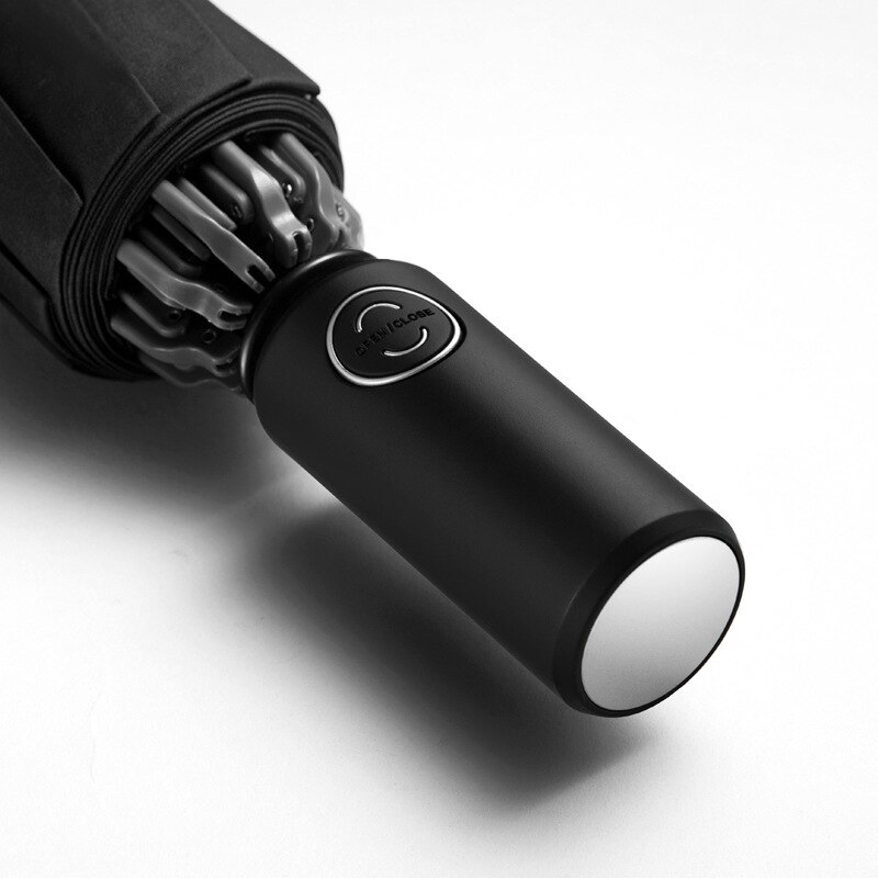 Automatische Vouwen Automatische Open Reverse Paraplu Mannelijke Sunny Regen Sterk Reflecterende Anti-Wind Paraplu Met Led
