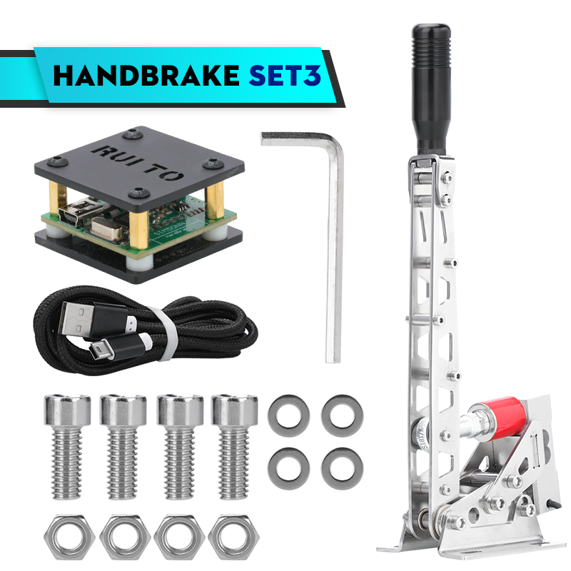 Freno de mano de carreras simulado, célula de carga Usb Sim de 64 bits para juegos ajustables de rally, brakes para Logitech G29/G27/G25 T300 T500 RS PC: Rojo