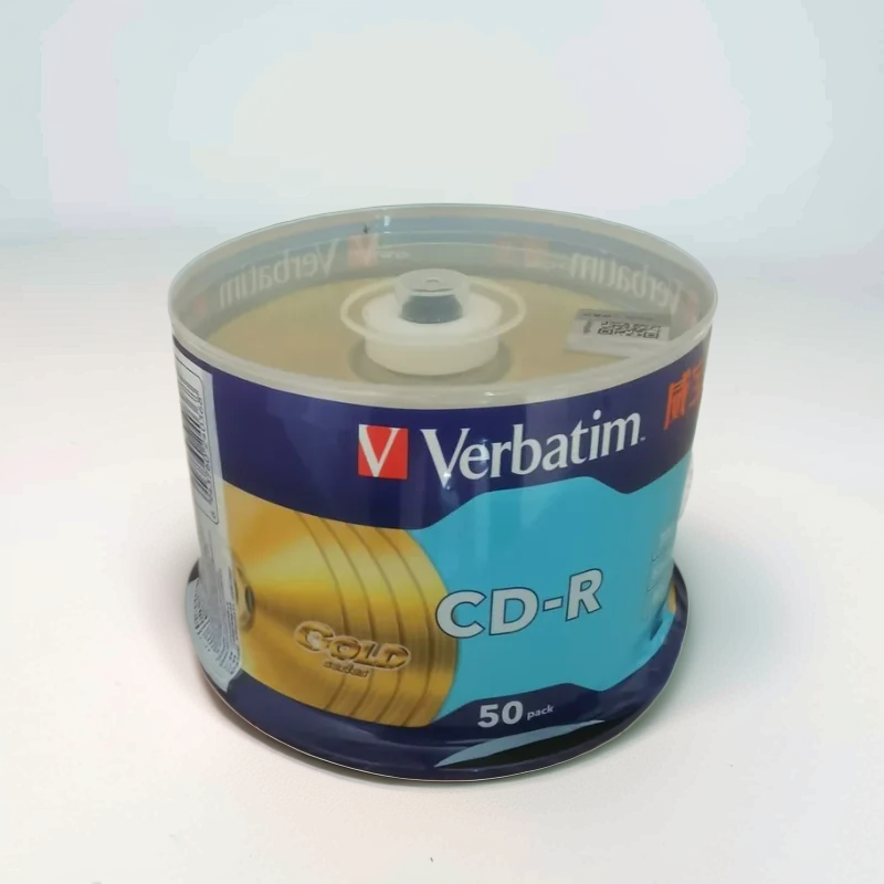 Verbatim cd-r disc gold series blanco zilveren cd-schijf cdr discs 80 min 700mb 52x 50 pack
