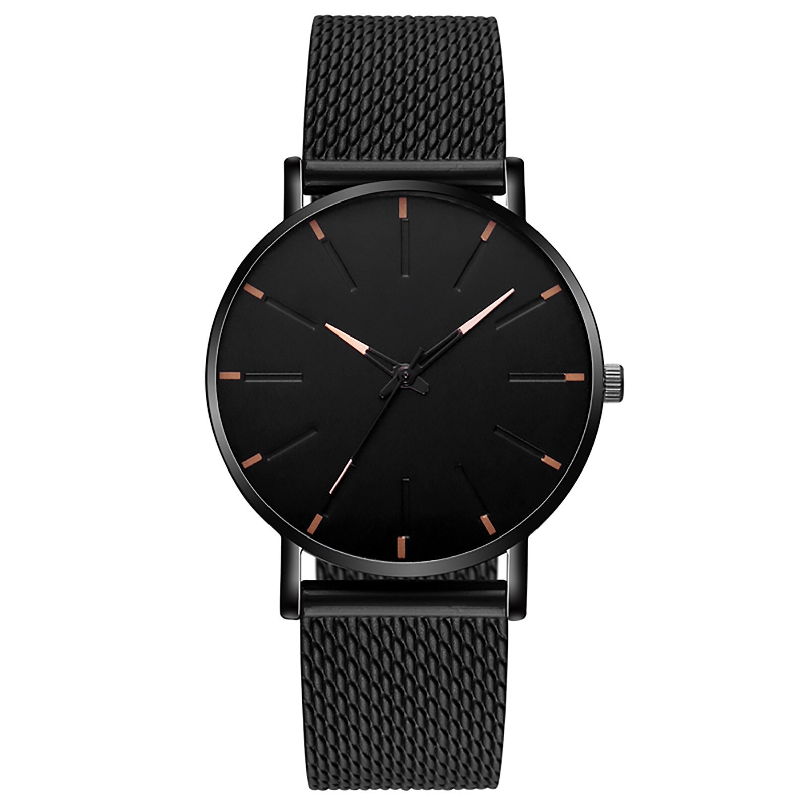 Men's mesh strap ultra-thin quartz watch Men's ultra-thin quartz watch Couple Analog Quartz Round Wrist men's watch #40: L