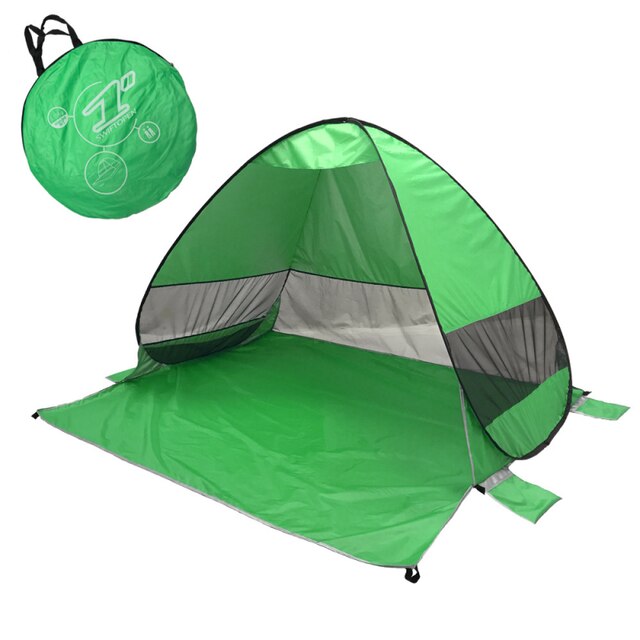 Naturehike Tent Camping 1-2 Person Automatic Instant Pop-up Ultralight Windproof And Waterproof Anti-UV Fishing Hiking Picnic: Apple green