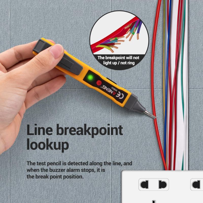 AC DC Voltage Detector Electric Tester Pen Continuity Battery Test Pencil with Sound Light Alarm Voltage Detector Pen