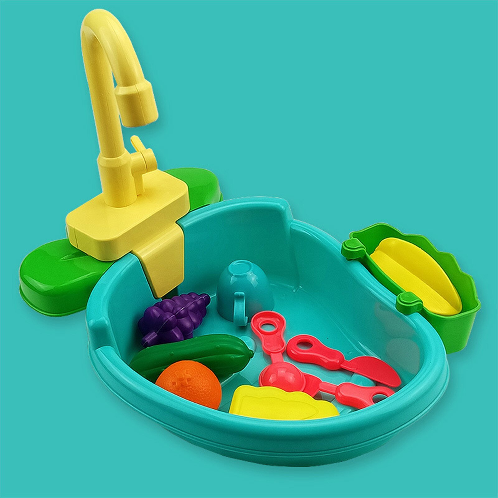 Kitchen Sink Toys with Running Water Playing Kitchen Set Toys Funny Role-playing Simulation Toy Educational for Girls Boys