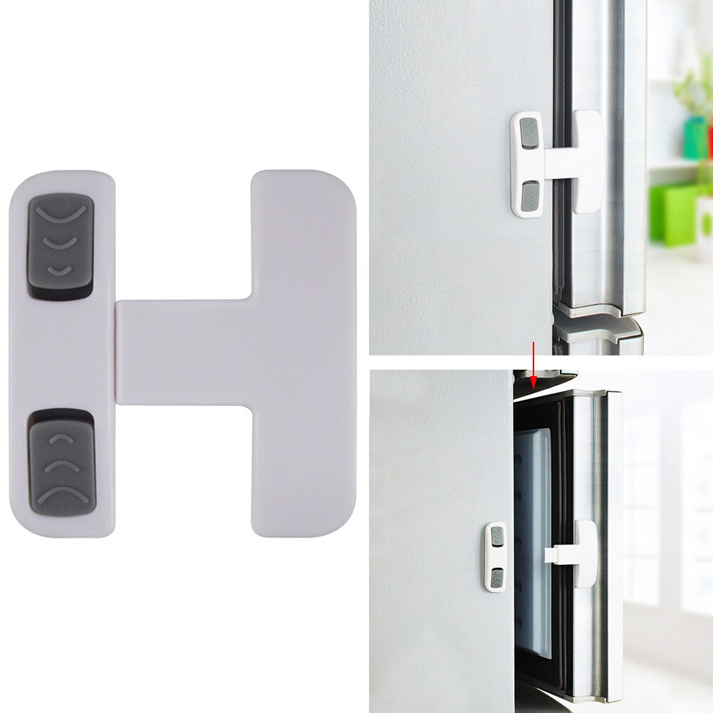 Limitador de ventana y llave de refrigerador para niños, pegamento trasero, cerradura de nevera práctica, protección de seguridad, fácil de instalar, puerta de congelador de armario