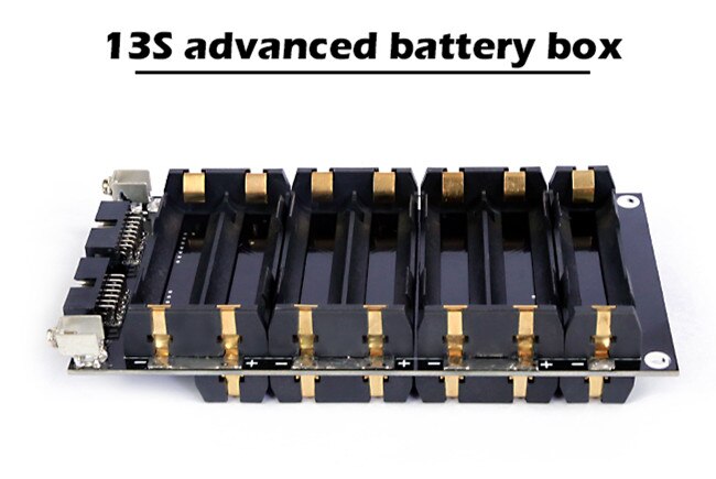 13s 14s power bank kasse 48v bms batteri holder lithium batteri kasse / boks balance kredsløb 20a 45a diy ebike elbil cykel: 13s avanceret kasse