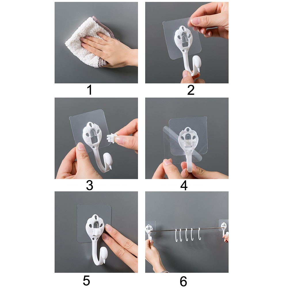 Zwaan Geen Ponsen Badkamer Haak Hanger Borstel Spons Wall Mount Organizer Voor Badkamer Keuken Slaapkamer Levert