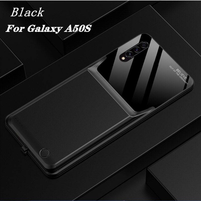 Backup Battery Charging Cover for Samsung Galaxy A50 A50S Battery Case Portable Power Bank Battery Charger Case For Galaxy A30S: Black For A50S