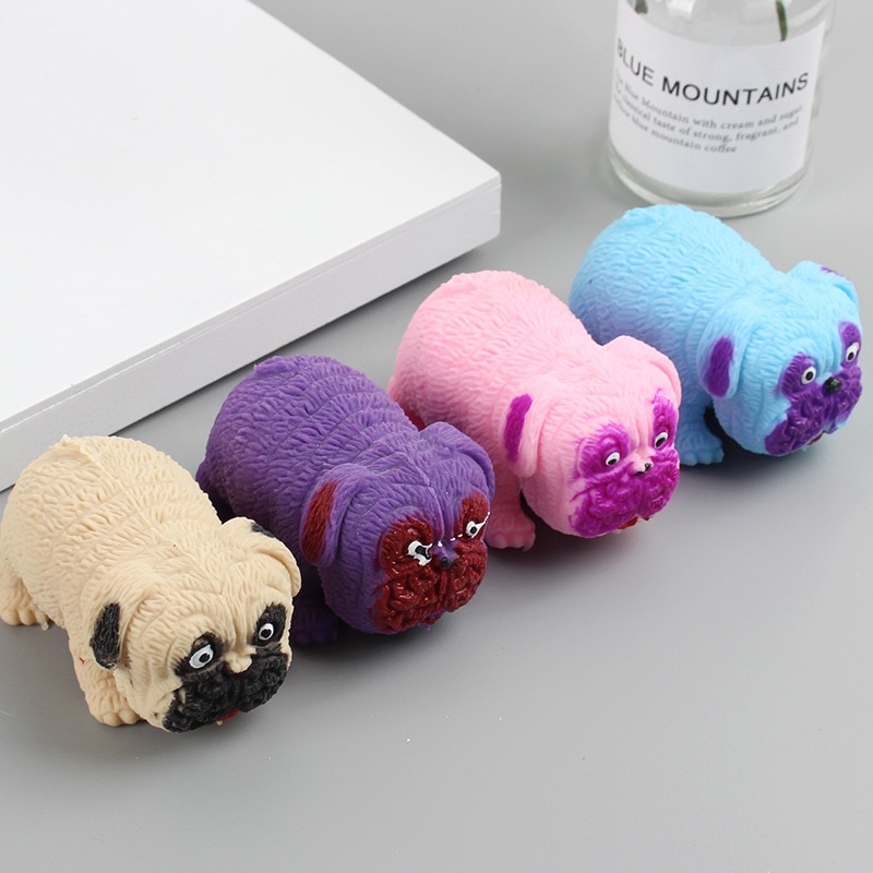 Stress Squishy Squeeze Fidget Sensory Toys Cute Pug Dog Stress Reliever Toys
