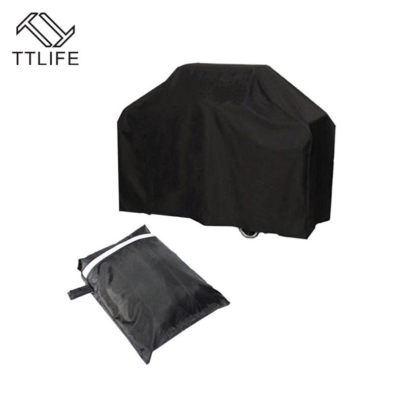 Ttlife Waterdichte Bbq Grill Barbeque Cover Zwart Outdoor Regen Grill Anti Dust Ultraviolet-Proof Barbecue Grill Cover
