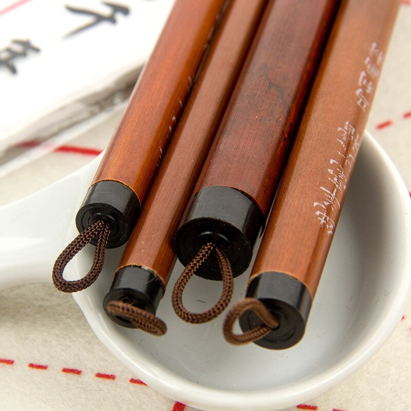 Maries 4 stk uldhår skrivebørste kinesisk kalligrafi pen krog linje pen til tegning akvarel akryl pigment kunstforsyninger