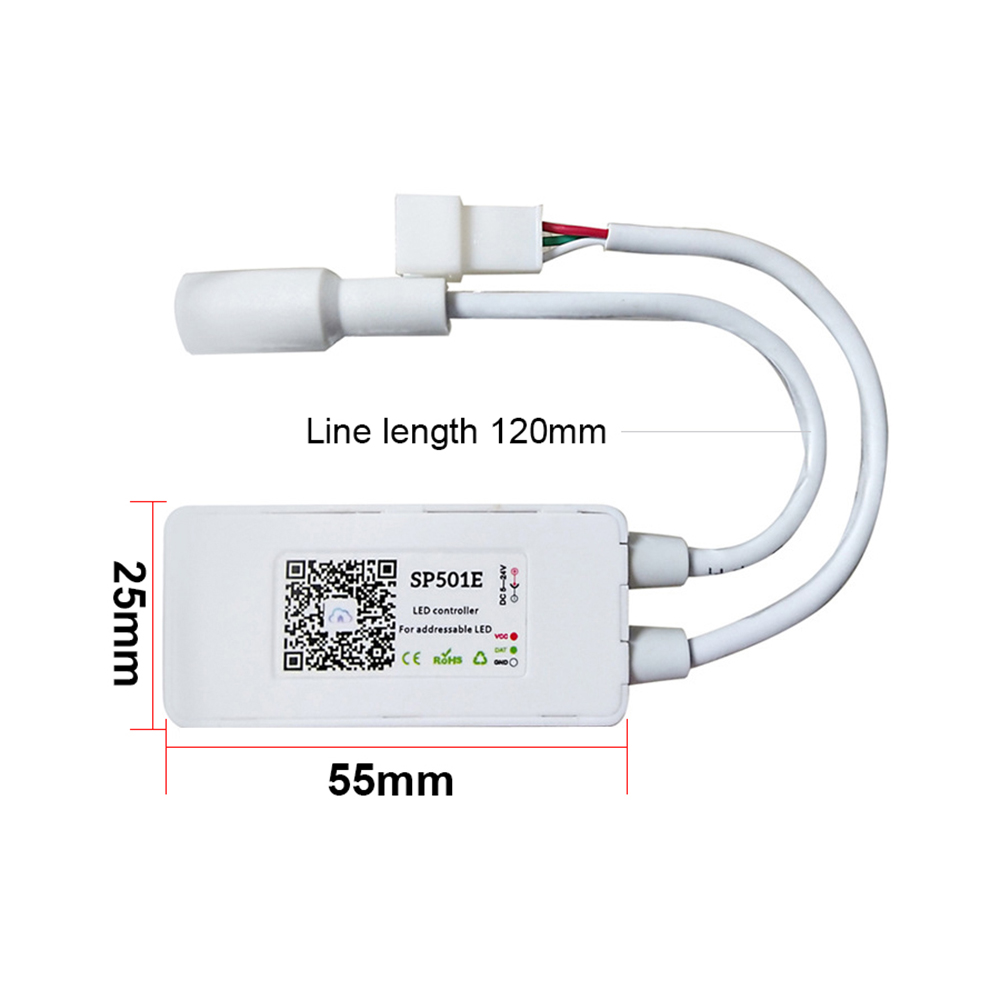SP501E Alexa Google Home Smart Home Pixel LED WiFi SPI Controller Voice Control for WS 2811 2812 2815 SK6812 Pixel Strip DC5-24V