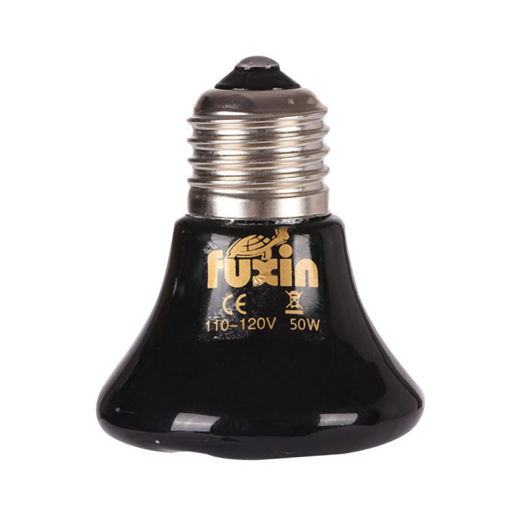 Pet Heating Lamp Black Infrared Ceramic Emitter Pet Brooder Chickens Reptile Lamp Heat Light Bulb: 110V 50W