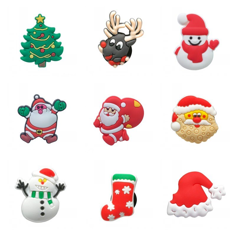 1Pcs Snowman PVC Fridge Magnet Home Decor Christmas Tree Magnetic Stickers on Refrigerator Santa Claus Message Magnets Xmas