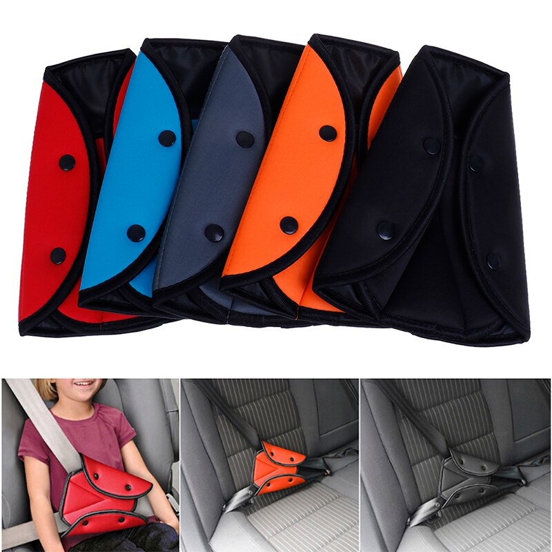 Universele Auto Veilig Seat Belt Cover Soft Verstelbare Veiligheid Driehoek Seat Belt Pad Clips Veiligheid Riemen Voor Baby Kind
