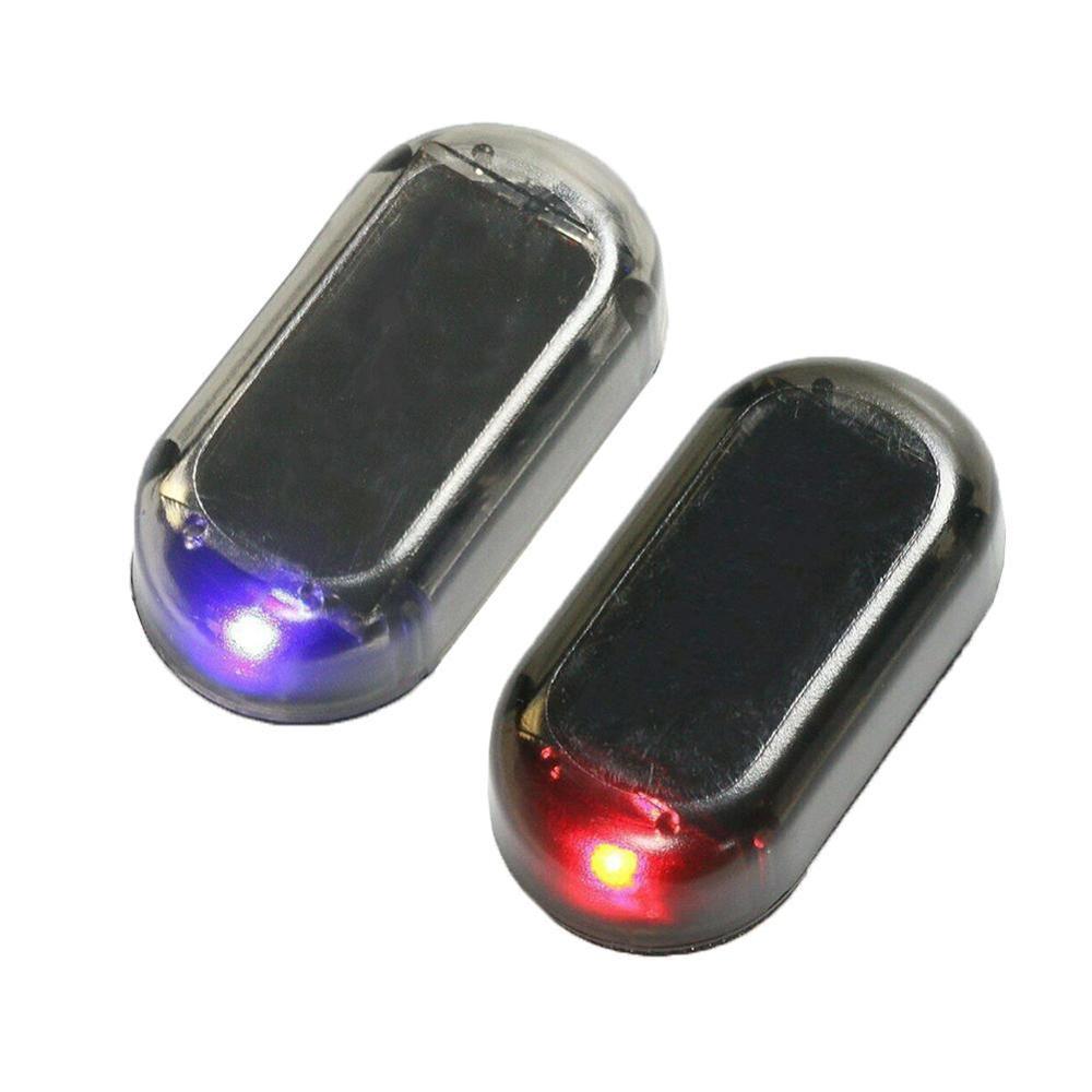 Alarma simulada de energía Solar, luz de advertencia LED intermitente, antirrobo, luz de advertencia roja/azul, T7L8, , 1 ud.