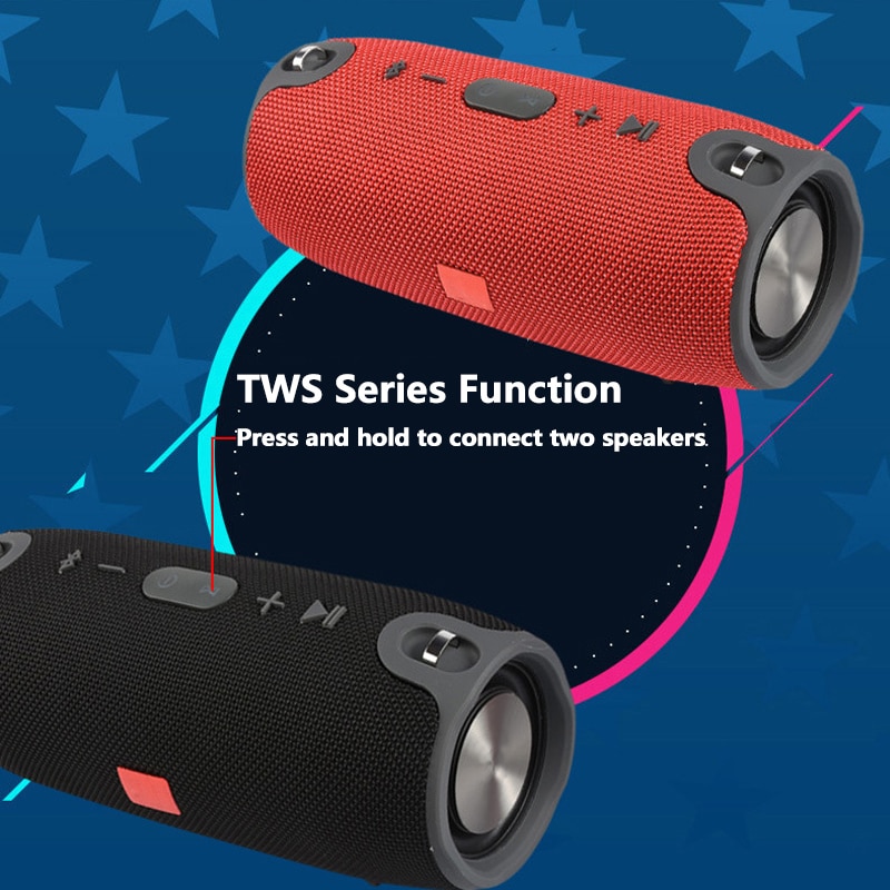 40W High Power Portable Bluetooth Speaker Subwoofer TWS Outdoor Column Waterproof Super Bass Music Center TF AUX FM caixa de som