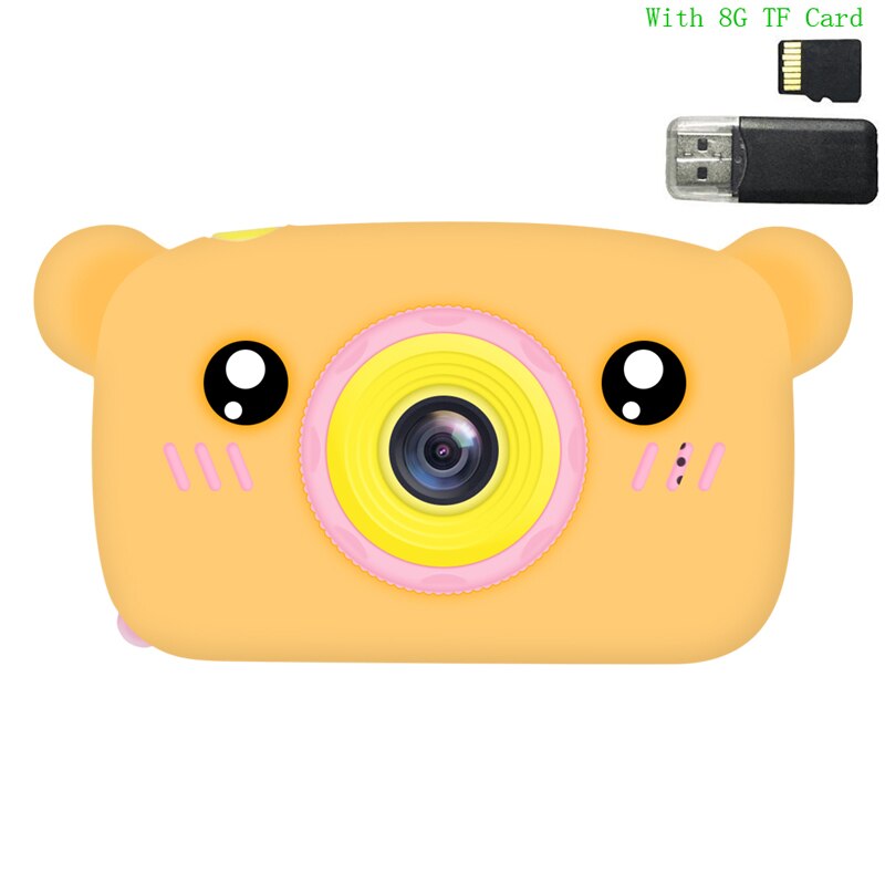 Toy Camera Mini Camera Kids Toys Cartoon Digital Camera Baby Toys 12.0M with 2.0 Inch IPS Screen Children Educational Toys: With 8G TF Card14