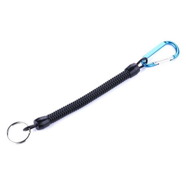 Vissen Equippment Beveiliging Sleutelhanger Houder 21.5Cm Veiligheid Coil Karabijnhaak Touw Tool Veiligheidsgordel Clip Haak Voor Vissen Tools: Sky Blue