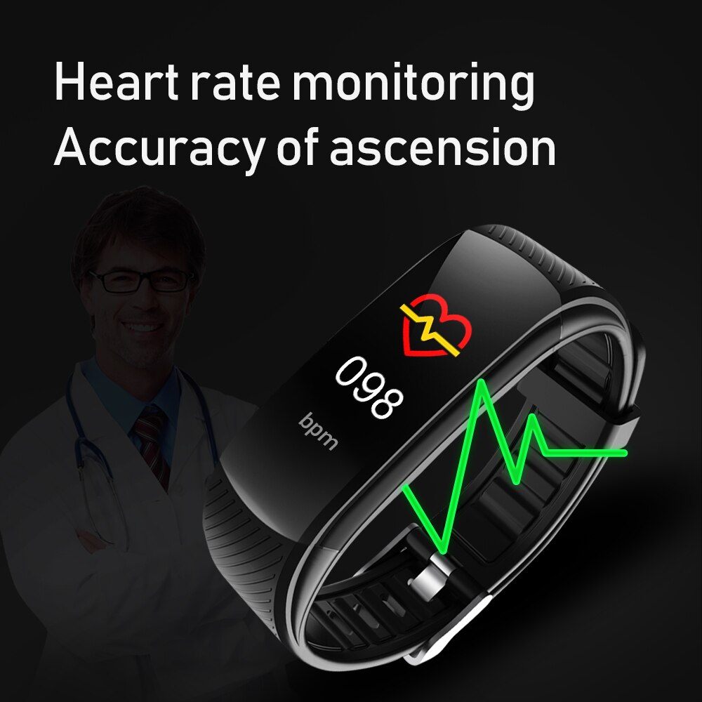 C5S Smart Bracelet Blood Pressure Bluetooth Heart Rate Fitness Information Tracker Watch Reminder Smart Band For Men Women