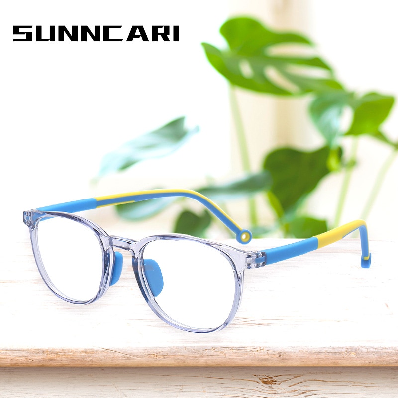 Kids Anti-blue Light Glasses Children Ultralight Round Eyeglasses Boys Girls Myopia Eyewear Blue Light Blocking Computer Glass