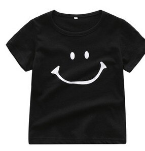 Multitrust-camisetas de manga corta de algodón para bebés, camisetas de cuello redondo para niños y niñas con cara sonriente, ropa, novedad de Verano de: B / 24 meses