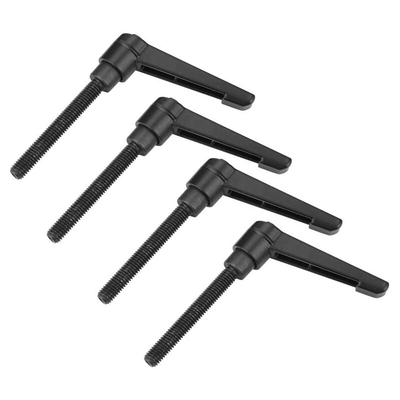 Full-4 Pcs Klem Deurkruk, M8 Rvs Externe Draad Verstelbare Handvat Machine Handvat, zwart (40 Mm)