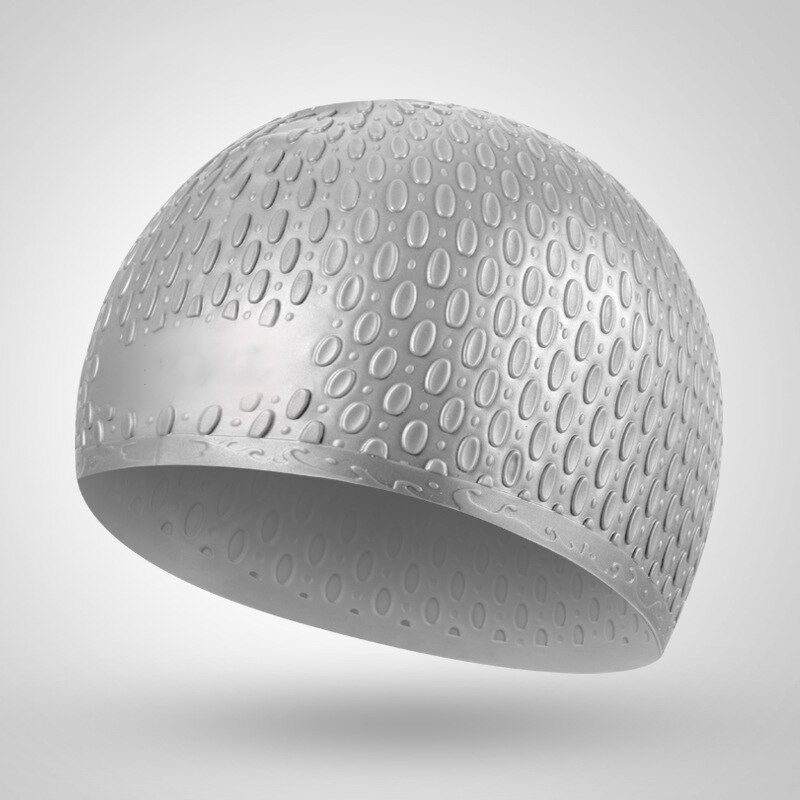 3D Elastic Silica Gel Swimming Cap Waterproof Ear Protection Adult Men Women Long Hair Swim Hat Cover Ear Bone Pool