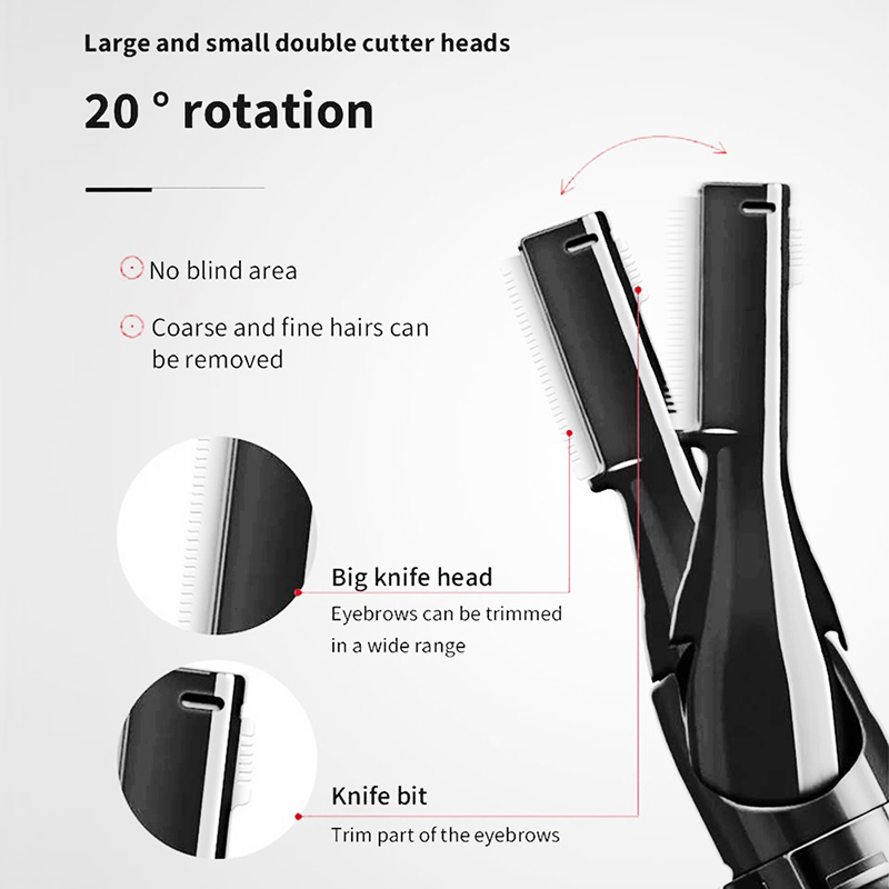 Rasoir électrique indolore pour les sourcils, rasoir pour le visage, Rechargeable par USB
