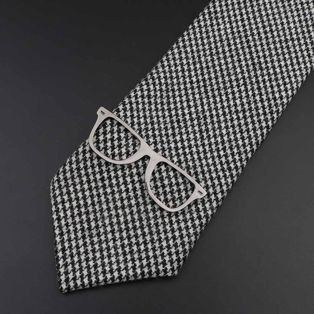 Tesoura cromada de golfinho e barba, 1 peça, metal preto, gravata, clipe para homens, gravata de pescoço, presentes para homens: 40