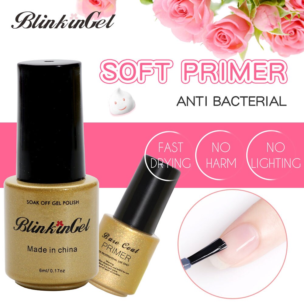 BlinkinGel 2pcs Acrylic Powder Primer Nail Kit Acrylic Primer Bonder Primer for Nail LED Gel