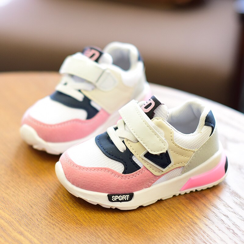 Sapatas Do Esporte crianças Outono Inverno Nova Moda Respirável Crianças Meninos Rede Sapatos Meninas Anti-Slippery Sneakers Sapatos de Bebê Da Criança