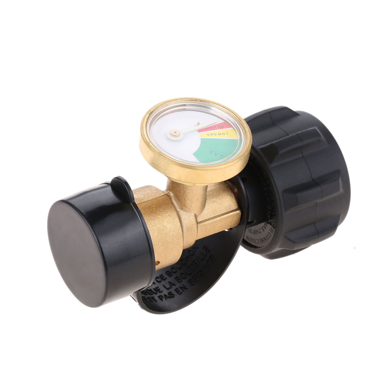 Solid Brass&amp;ABS Propane Tank Gauge Level Indicator Leak Detector Gas Pressure Meter Universal for RV Camper Cylinder BBQ