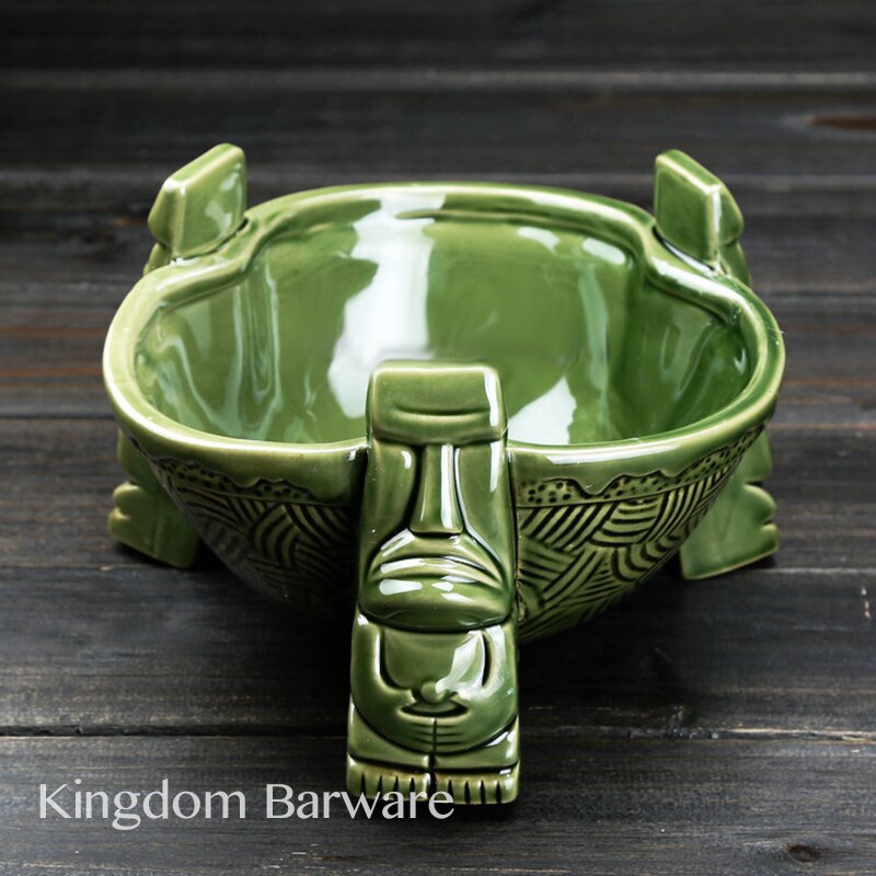 Ceramic Punch Bowl Tiki Bowl Waikiki Bowl Tiki Mug